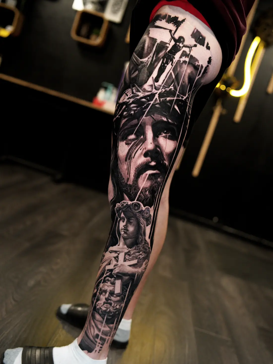 Tatouage réalisme noir et gris — sélection 3
